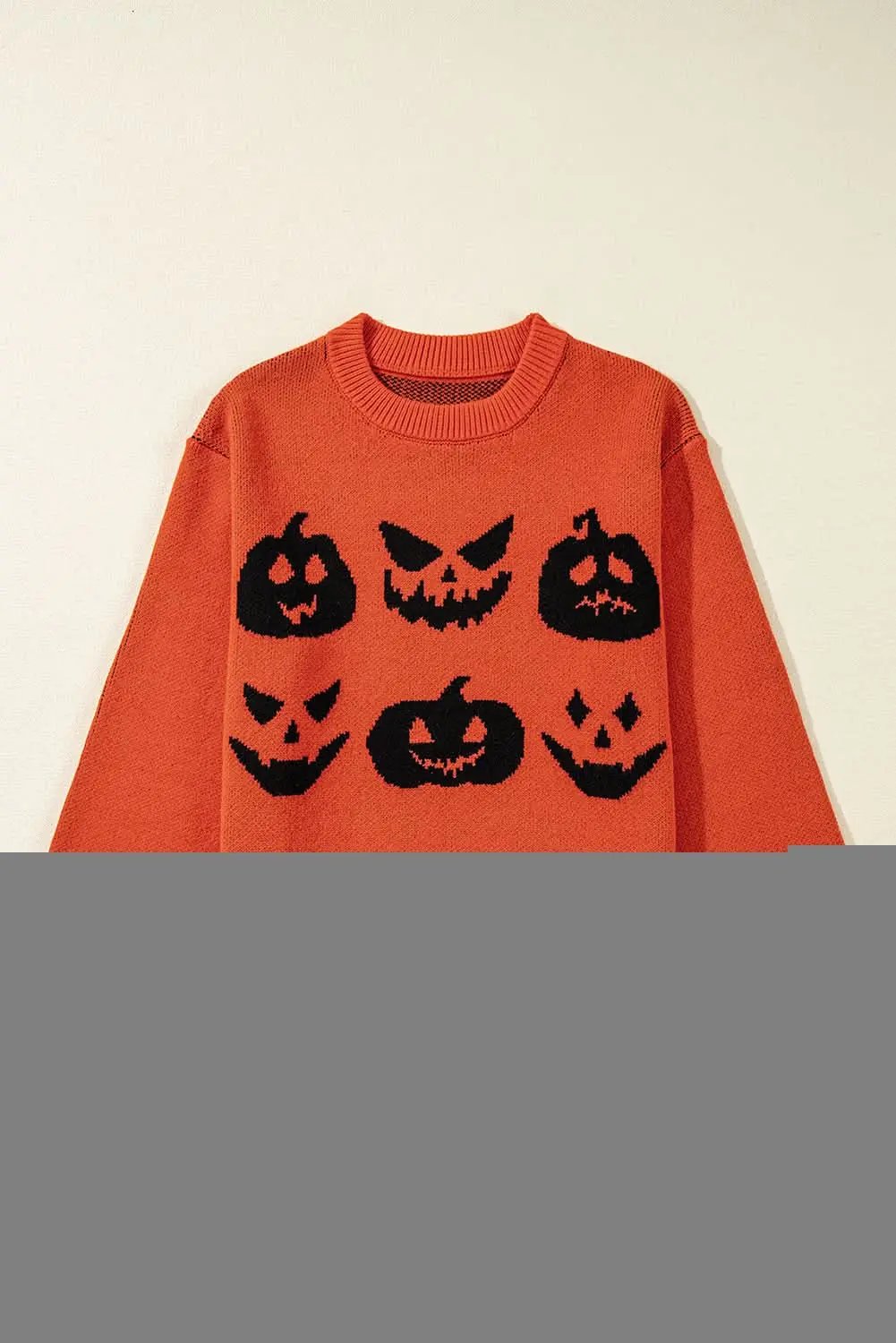 Spooky pumpkin face Halloween sweater - Love Salve